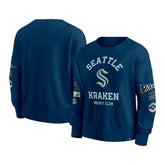 NHL Seattle Kraken Fanatics Women's Go Team Pullover Sweatshirt - Deep Sea Blue