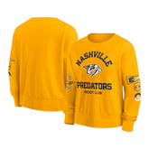 NHL Nashville Predators Fanatics Women's Go Team Pullover Sweatshirt - Gold