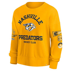 NHL Nashville Predators Fanatics Women's Go Team Pullover Sweatshirt - Gold
