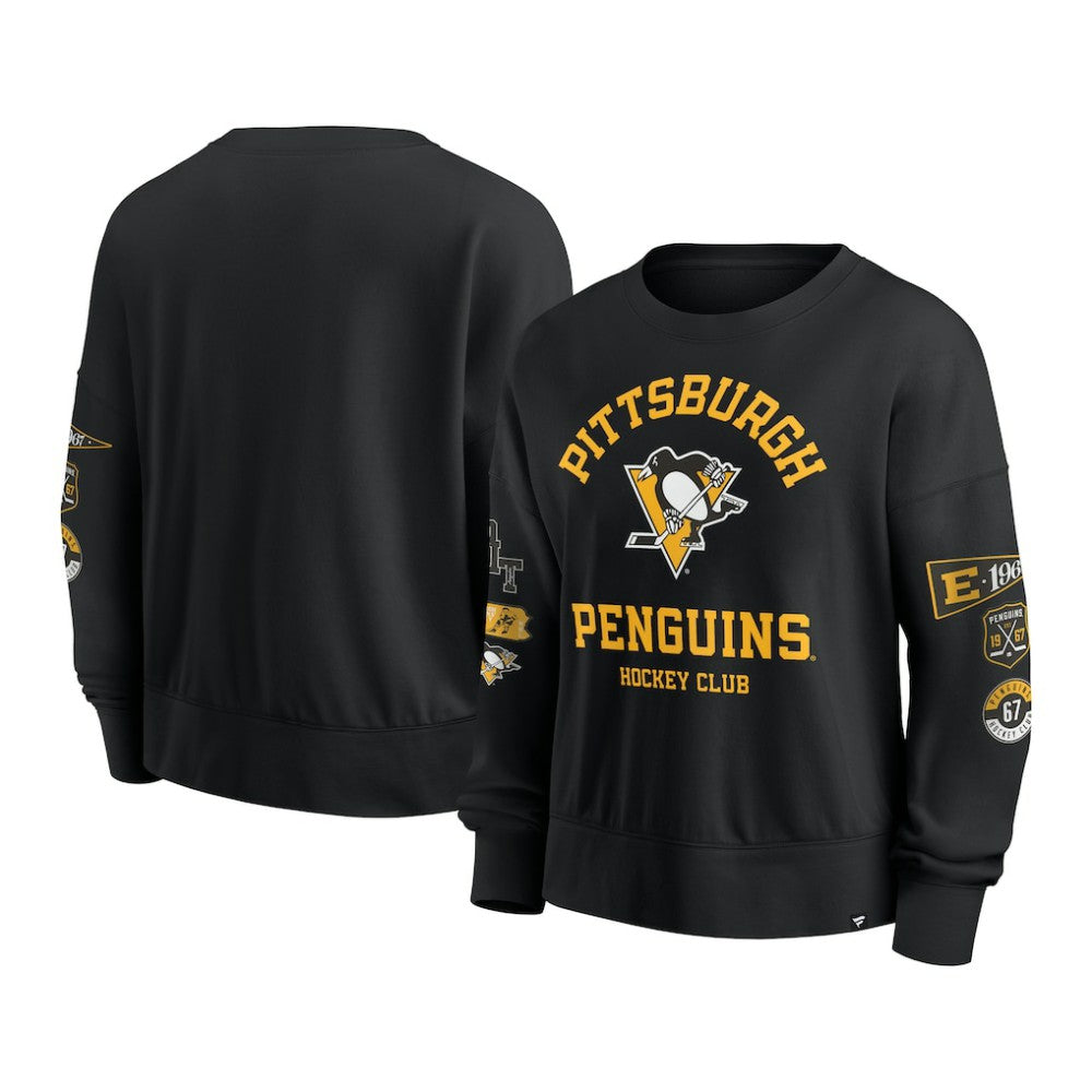 NHL Pittsburgh Penguins Fanatics Women's Go Team Pullover Sweatshirt - Black