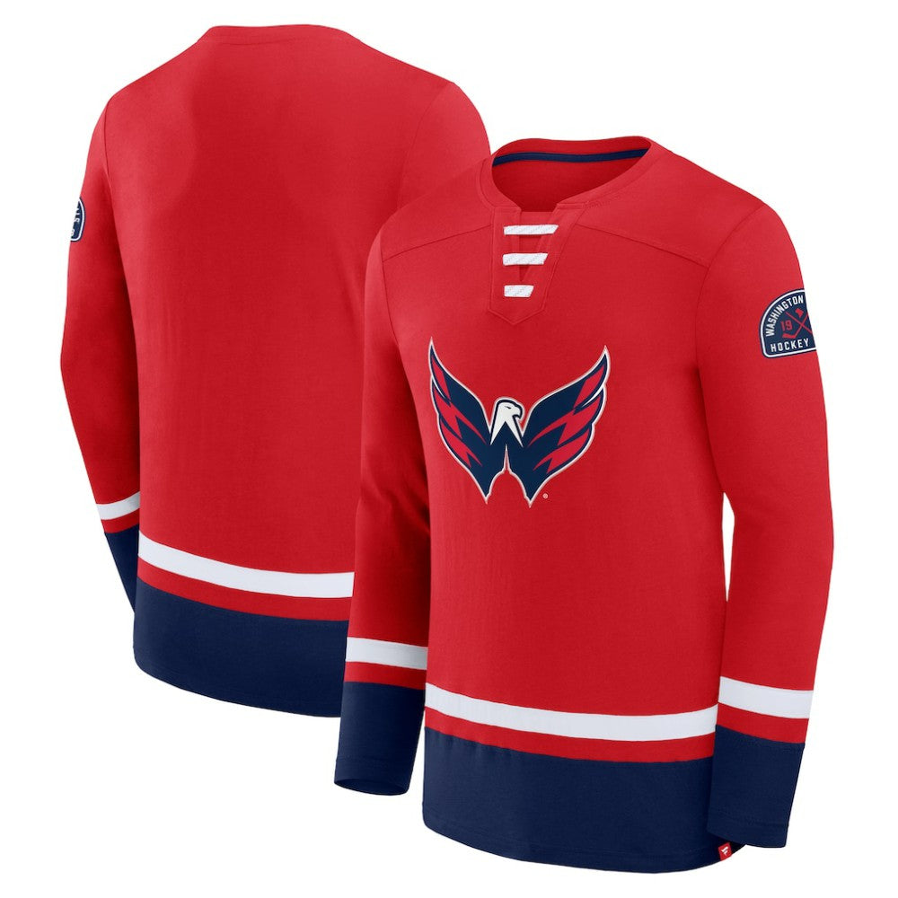 NHL Washington Capitals Fanatics High Point Long Sleeve T-Shirt - Red