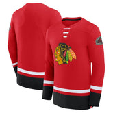 NHL Chicago Blackhawks Fanatics High Point Long Sleeve T-Shirt - Red