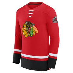 NHL Chicago Blackhawks Fanatics High Point Long Sleeve T-Shirt - Red