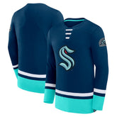 NHL Seattle Kraken Fanatics High Point Long Sleeve T-Shirt - Deep Sea Blue