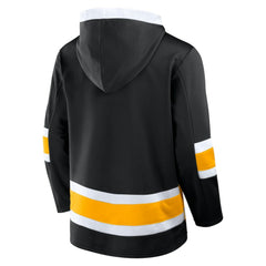 NHL Boston Bruins Fanatics Inside Line Fleece Pullover Hoodie- Black