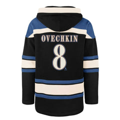 NHL Alexander Ovechkin Washington Capitals '47 Player Name & Number Lacer Pullover Hoodie - Black