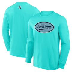 NHL Seattle Kraken Fanatics Rewind Long Sleeve T-Shirt - Light Blue