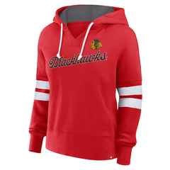 NHL Chicago Blackhawks Fanatics Women's Oversized Seize Pullover Hoodie - Red