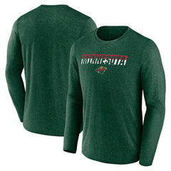 NHL Minnesota Wild Fanatics Transition Long Sleeve T-Shirt - Heather Green