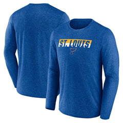 NHL St. Louis Blues Fanatics Transition Long Sleeve T-Shirt - Heather Blue
