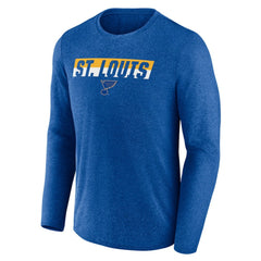 NHL St. Louis Blues Fanatics Transition Long Sleeve T-Shirt - Heather Blue