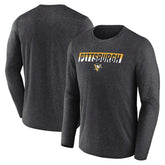 NHL Pittsburgh Penguins Fanatics Transition Long Sleeve T-Shirt - Heather Charcoal