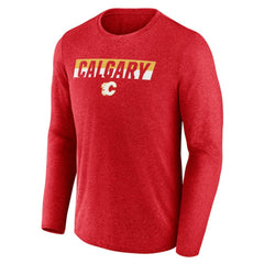 NHL Calgary Flames Fanatics Transition Long Sleeve T-Shirt - Heather Red