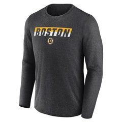 NHL Boston Bruins Fanatics Transition Long Sleeve T-Shirt - Heather Charcoal