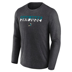 NHL San Jose Sharks Fanatics Transition Long Sleeve T-Shirt - Heather Charcoal