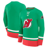 NHL New Jersey Devils Fanatics Vintage High Point Long Sleeve T-Shirt - Green