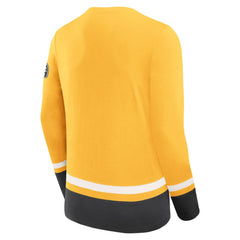 NHL Boston Bruins Fanatics Vintage High Point Long Sleeve T-Shirt - Gold