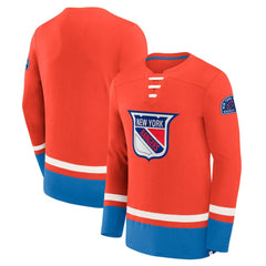 NHL New York Rangers Fanatics Vintage High Point Long Sleeve T-Shirt - Blue