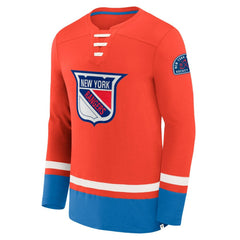 NHL New York Rangers Fanatics Vintage High Point Long Sleeve T-Shirt - Blue