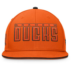 NHL Anaheim Ducks Fanatics Fundamental Gino Stack Snapback Hat - Black