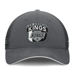NHL Los Angeles Kings Fanatics Authentic Pro Home Ice Trucker Adjustable Hat - Gray