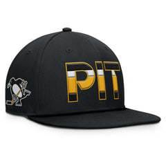 NHL Pittsburgh Penguins Fanatics Authentic Pro Alternate Jersey Snapback Hat - Black