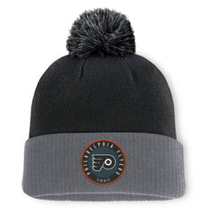NHL Philadelphia Flyers Fanatics Aspyn Cuffed Knit Hat with Pom - Black