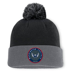 NHL Washington Capitals Fanatics Aspyn Cuffed Knit Hat with Pom - Black