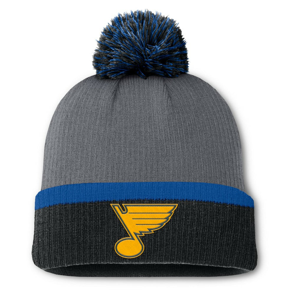 NHL St. Louis Blues Fanatics Women's Cuffed Knit Hat with Pom - Charcoal