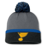 NHL St. Louis Blues Fanatics Women's Cuffed Knit Hat with Pom - Charcoal