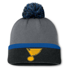 NHL St. Louis Blues Fanatics Women's Cuffed Knit Hat with Pom - Charcoal