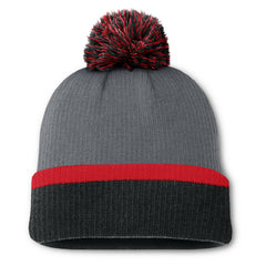 NHL Detroit Red Wings Fanatics Women's Cuffed Knit Hat with Pom - Charcoal