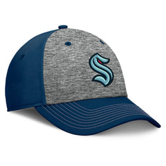 NHL Seattle Kraken Fanatics Fundamental Top Shelf 2-Tone Flex Hat - Gray/Navy