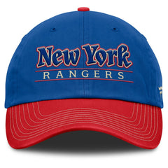 NHL New York Rangers Fanatics Heritage Home Ice Two-Tone Adjustable Hat - Blue/Red