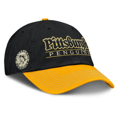 NHL Pittsburgh Penguins Fanatics Heritage Home Ice Two-Tone Adjustable Hat - Black/Gold