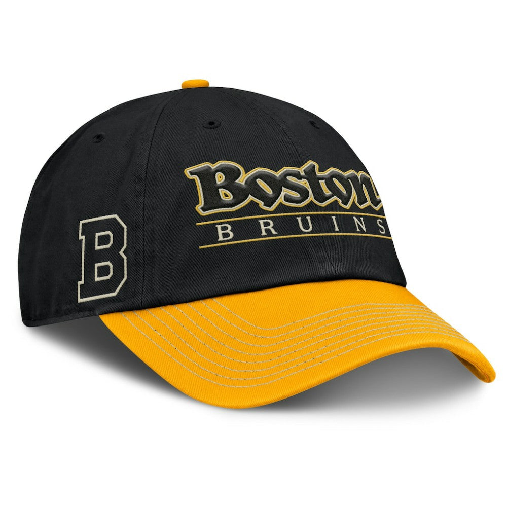 NHL Boston Bruins Fanatics Heritage Home Ice Two-Tone Adjustable Hat - Black/Gold