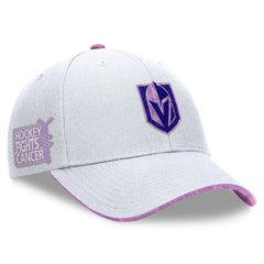 NHL Vegas Golden Knights Fanatics Authentic Pro Hockey Fights Cancer Adjustable Hat - White
