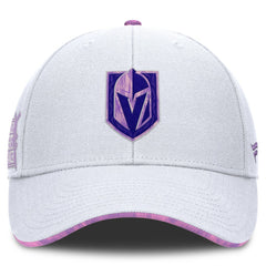 NHL Vegas Golden Knights Fanatics Authentic Pro Hockey Fights Cancer Adjustable Hat - White