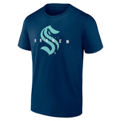 NHL Seattle Kraken Logo Athletic Coordinate T-Shirt - Navy