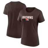 Cleveland Browns Logo Athletic Women's Lean T-Shirt Brown