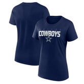 Dallas Cowboys Logo Athletic Women's Lean T-Shirt Navy
