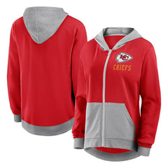 Kansas City Chiefs Logo Athletic Women's Hit It French Terry Full-Zip Hoodie Red