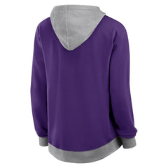 Minnesota Vikings Logo Athletic Women's Hit It French Terry Full-Zip Hoodie Purple