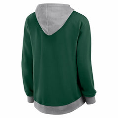 Green Bay Packers Logo Athletic Women's Hit It French Terry Full-Zip Hoodie Green