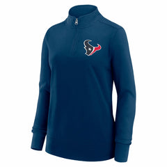 Houston Texans Logo Athletic Women's Velocity Quarter-Zip Jacket Navy