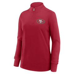 San Francisco 49ers Logo Athletic Women's Velocity Quarter-Zip Jacket Scarlet