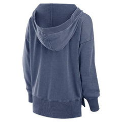 Seattle Seahawks Women's Initiative Snow Wash French Terry V-Neck Pullover Hoodie Heather College Navy
