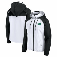 New York Jets Women's Full-Zip Anorak Hoodie Jacket White