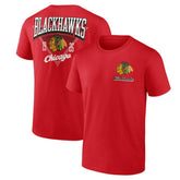 NHL Chicago Blackhawks Logo Athletic Never Over T-Shirt - Red