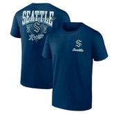 NHL Seattle Kraken Logo Athletic Never Over T-Shirt - Navy